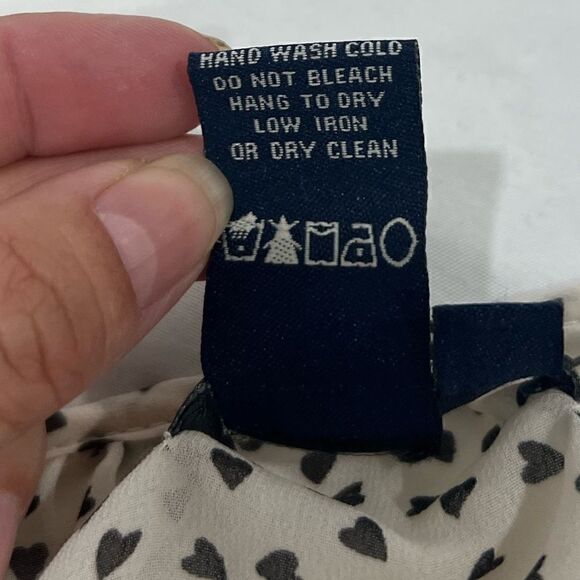 Max Edition heart ruffle print blouse size - Picture 3 of 7